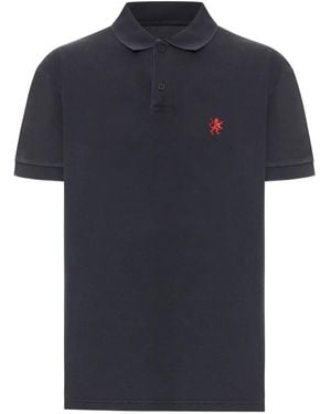 Balenciaga Piqué-Poloshirt mit Löwenstickerei - Schwarz