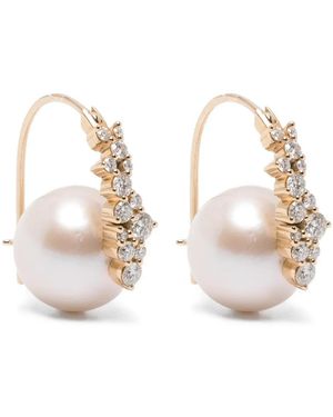 Sydney Evan Pearl Diamond Earrings - Natural