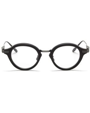 Akoni Brille Mit Rundem Gestell - Schwarz
