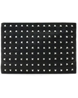 AllSaints Bettina Studded Zip Clutch Bag - Black
