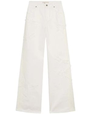 Blumarine Butterfly Lace Jeans - White