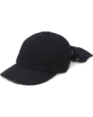 CA4LA Bow-Detail Baseball Cap - Black