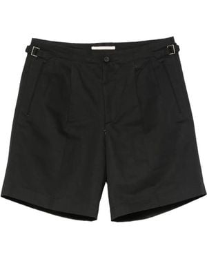 Briglia 1949 Buckled Pleated Shorts - Black