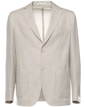Eleventy Patch-Pocket Blazer - White