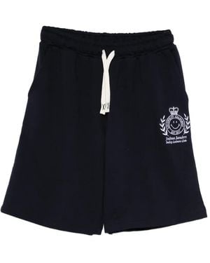 Joshua Sanders X Smiley Side-Pocket Track Shorts - Black