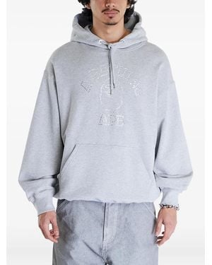 A Bathing Ape Rhinestone University Pullover Hoodie - Blue