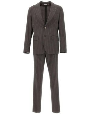 Manuel Ritz Pinstriped Suit - Grey