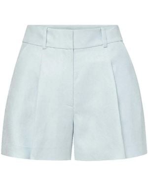 Veronica Beard Pantalones Cortos Craig Con Pinzas - Azul