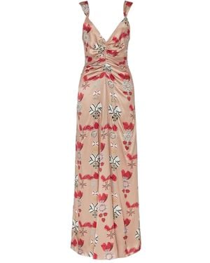 Temperley London Reina Bow-Print Dress - White