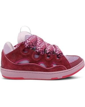 Lanvin Curb Round-Toe Trainers - Purple