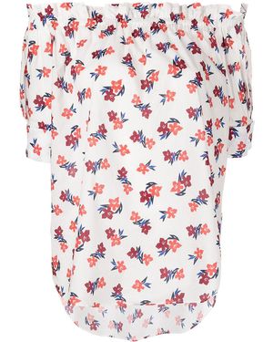 Adam Lippes Floral-Print Off-Shoulder Blouse - Multicolour