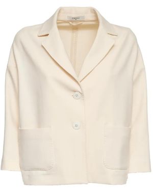 Circolo 1901 Fleece Button Caban - White