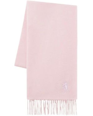 Pringle of Scotland Fringed-Hem Scarf - Pink