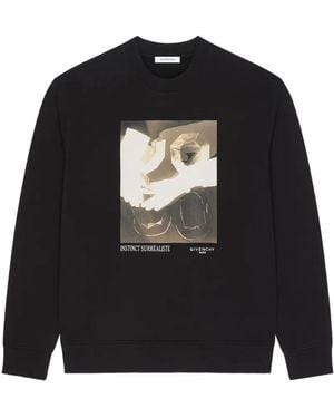 Givenchy Sweatshirt Aus Fleece Mit Surrealismus-Print - Schwarz