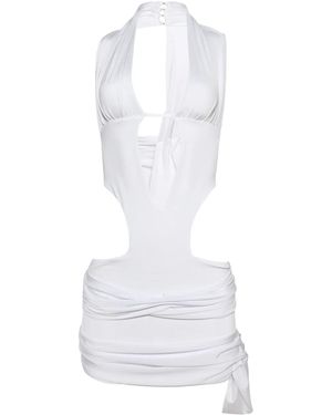 DI PETSA Draped Mini Dress - White