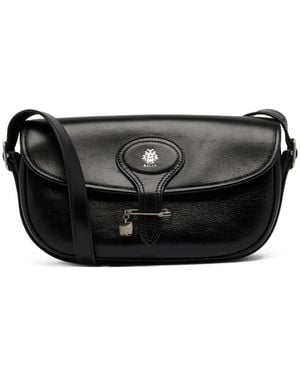 Bally Bandolera con placa del logo - Negro
