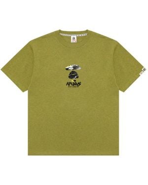 Aape By A Bathing Ape Logo-Patch T-Shirt - Green