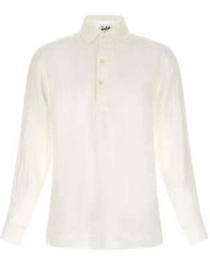 MC2 Saint Barth Long-Sleeve Polo Shirt - White