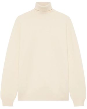 Lardini Gerippter Rollkragenpullover - Weiß