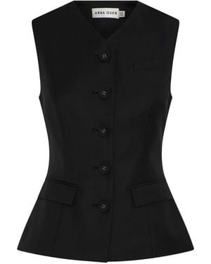 Anna Quan Top Kendall Con Botones - Negro