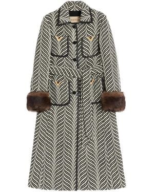 Valentino Garavani Abrigo con botones - Gris