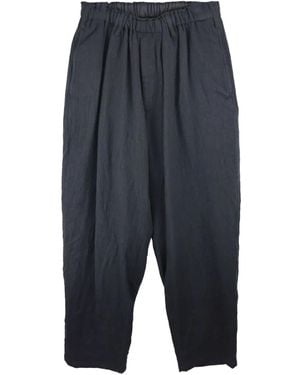 Y's Yohji Yamamoto Elastic-Waist Wool Pants - Blue