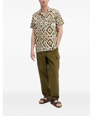 Barbour Camisa Con Motivo Geométrico - Verde