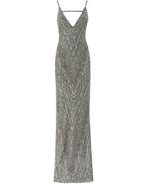 Missoni Long Dress With Open Back And Sequins - White