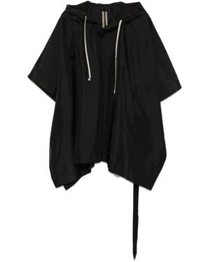 Rick Owens Capa con capucha - Negro