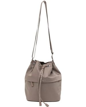 agnès b. Logo-Embossed Bucket Bag - Brown