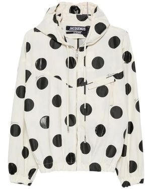 Jacquemus Veste À Capuche Et Pois - White