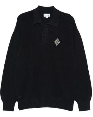 Lacoste Pullover Mit Poloshirtkragen - Schwarz