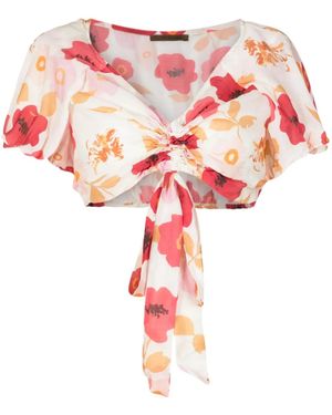 Clube Bossa Blumiges Cropped-Top - Pink