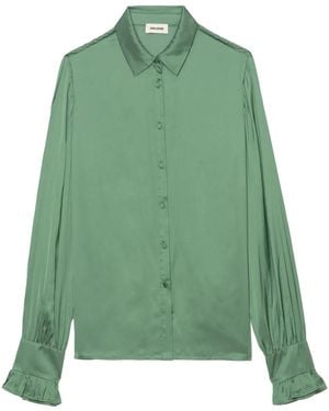 Zadig & Voltaire Thely Satin Shirt - Green