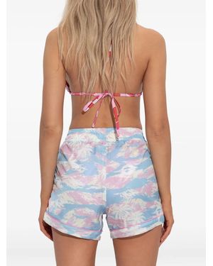 A Bathing Ape Palm Tree Camo Shorts - Blue