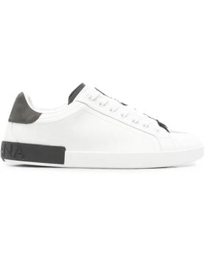 Dolce & Gabbana Sneakers Mit Logo-Schild - Weiß