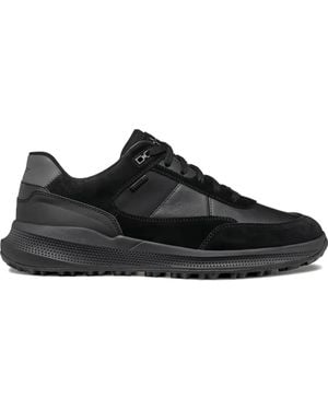 Geox Pg1X Leather Trainers - Black