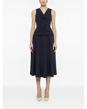 Nissa Button Midi Skirt - Blue