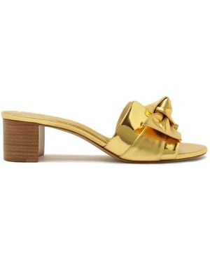 Alexandre Birman 45Mm Maxi Clarita Muiltjes Met Colourblocking - Metallic