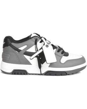 Off-White c/o Virgil Abloh M-Out Of Office Calf Leather Trainers - Grey