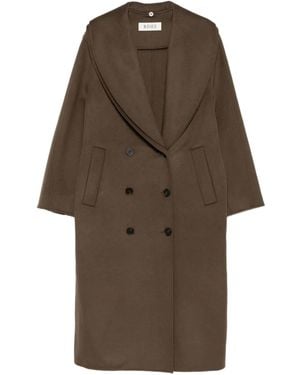 Rohe Double-Breasted Shawl-Collar Coat - Brown