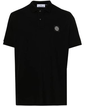 Stone Island Polo À Patch Logo - Noir