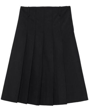 A.P.C. Jupe À Design Plissé - Noir