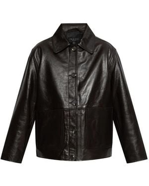 Rag & Bone Panelled Leather Jacket - Black