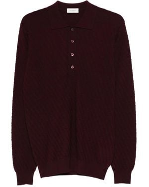 Paolo Pecora Fine-Knit Polo Shirt - Purple
