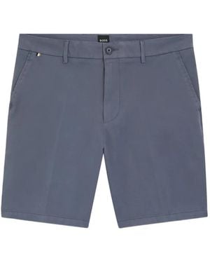 BOSS Button-Fastening Shorts - Blue