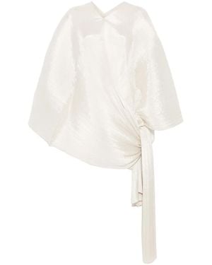 Pleats Please Issey Miyake Caftano Madame - Bianco