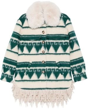 Ava Adore Cappotto Con Frange - Verde