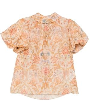 Zimmermann Valiant Bluse Mit Blumenprint - Pink