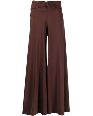 Maygel Coronel Vongola Wide-Leg Trousers - Brown